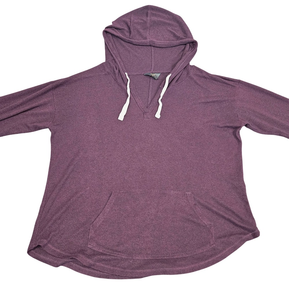 MIX Gihan Thorne Mens Pullover Large Purple Heathered Hoodie Long Sleeve Minimal